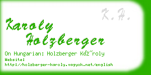 karoly holzberger business card
